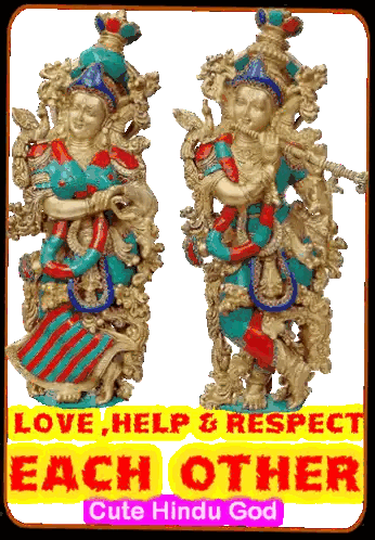 Hindu God Poster Love Help Respect Sticker