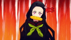 Hinokami Kepputan Nezuko Fighting  GIF