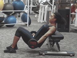 Hip Thrust Barbell Girl Workout GIF