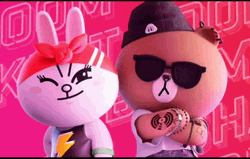 Hiphop Cony And Brown Head Nod GIF