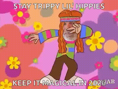 Hippie Dancing In Front Of Flowers GIF