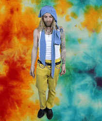 Hippie Doing Zen Meditation Yoga Pose GIF