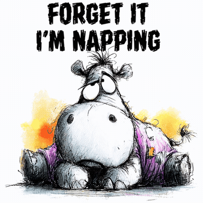 Hippo Saying Forget It I'm Napping GIF