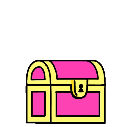 Hippopotamus In Treasure Chest Sticker