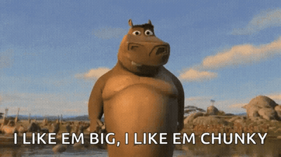 Hippopotamus Says I Like Em Big And I Like Em Chunky GIF