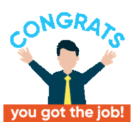 Hired New Job Sticker GIF