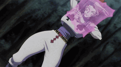 Hisoka Blocking Gotoh Coins GIF