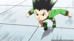 Hisoka Dodging All Of Gon's Attack GIF