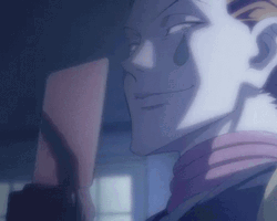 Hisoka Licking Card GIF