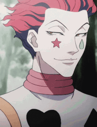 Hisoka Looking Sideways GIF