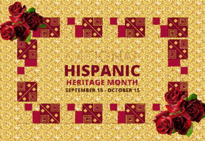Hispanic Heritage Month Poster With Red Roses GIF