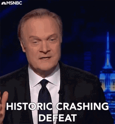 Historic Crashing Defeat Lawrence Odonnell GIF