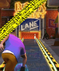Hitting A Bowling Pin On Streets GIF