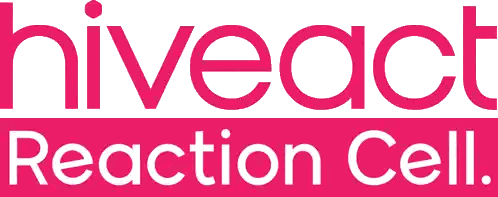 HiveAct Reaction Cell Logo Pink And White Sticker