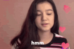 Hmm Thinking Belle Mariano Hearts GIF