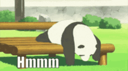 Hmmmm Lady Panda Animation GIF
