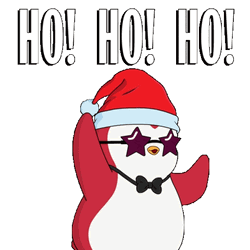 Ho Ho Ho Animated Penguin Noel GIF