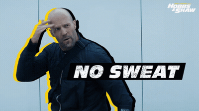 Hobbs And Shaw Movie Poster Bald Man In Black Jacket GIF