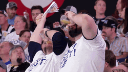 Hockey Drinking Buddies Beer Chug GIF