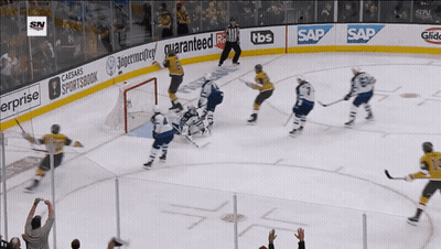 Hockey Game Advertisements SAP TBS Caesars GIF