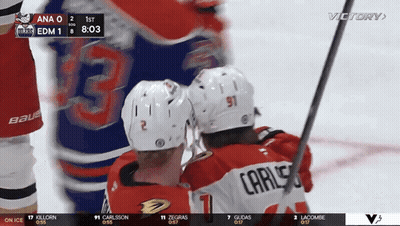 Hockey Game Between Ana And Ducks GIF