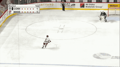 Hockey Game Between Conn And Massachusetts GIF