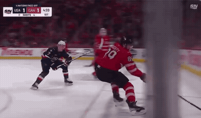 Hockey Game Between USA And Canada GIF