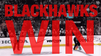 Hockey Game Blackhawks Win GIF