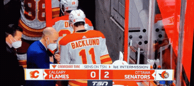 Hockey Game Calgary Flames Vs Ottawa Senators On TSN GIF