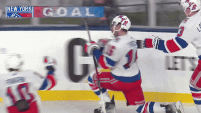 Hockey Game Goal Celebration In New York GIF