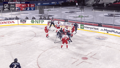 Hockey Game In A Stadium GIF