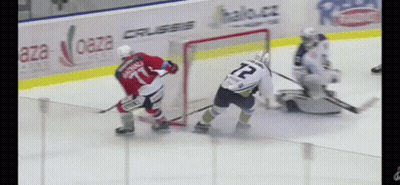 Hockey Game In Front Of Aza Banner GIF