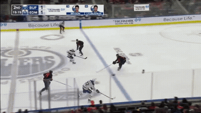 Hockey Game In Front Of Because Life Banner GIF