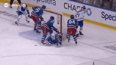 Hockey Game In Front Of Chase Advertisement GIF
