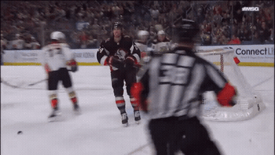 Hockey Game In Front Of Connecticut Sign GIF