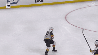 Hockey Game In Front Of Cruise Line Sign GIF