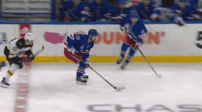 Hockey Game In Front Of Dunkin Donuts Sign GIF