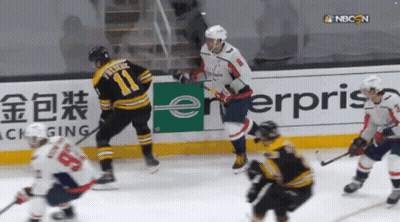 Hockey Game In Front Of Enterprise Banner GIF