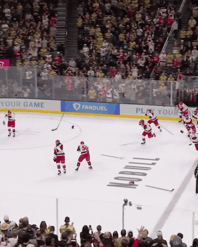 Hockey Game In Front Of Fanduel Banner GIF