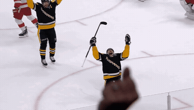 Hockey Game In Front Of GGA Sign GIF