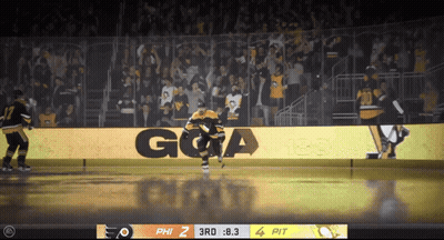 Hockey Game In Front Of GGA Sign GIF