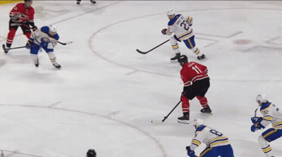 Hockey Game In Front Of Honda Sign GIF
