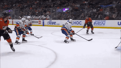Hockey Game In Front Of Just For Men Sign GIF