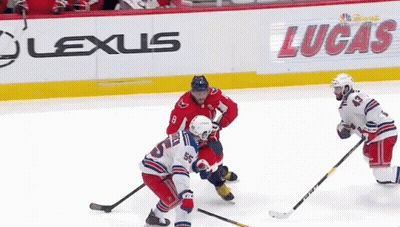 Hockey Game In Front Of Lexus Sign GIF