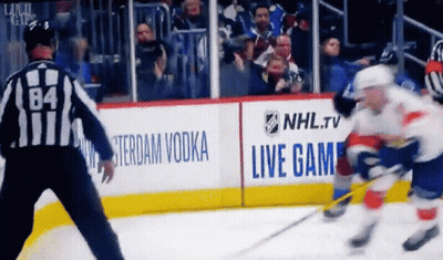 Hockey Game In Front Of NHL.TV Ad GIF