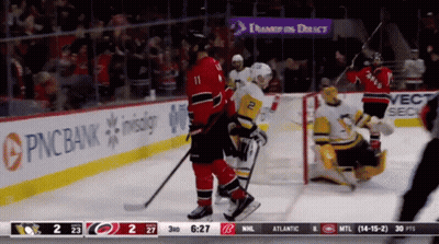 Hockey Game In Front Of PNC Bank GIF