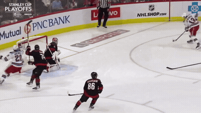 Hockey Game In Front Of PNC Bank Banner GIF