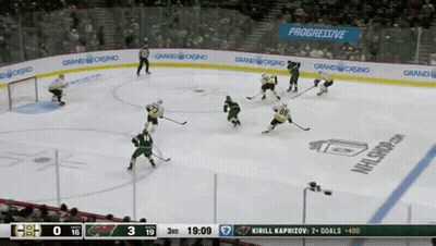 Hockey Game In Front Of Progressive Ad GIF