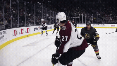 Hockey Game In Front Of San Manuel Casino Banner GIF