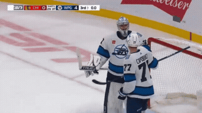 Hockey Game In Front Of Scotiabank Banner GIF